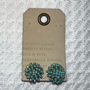 Anthropologie Turquoise Beaded Earrings